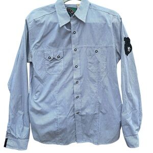 Stylish Blue Striped Casual Button-Down Shirt